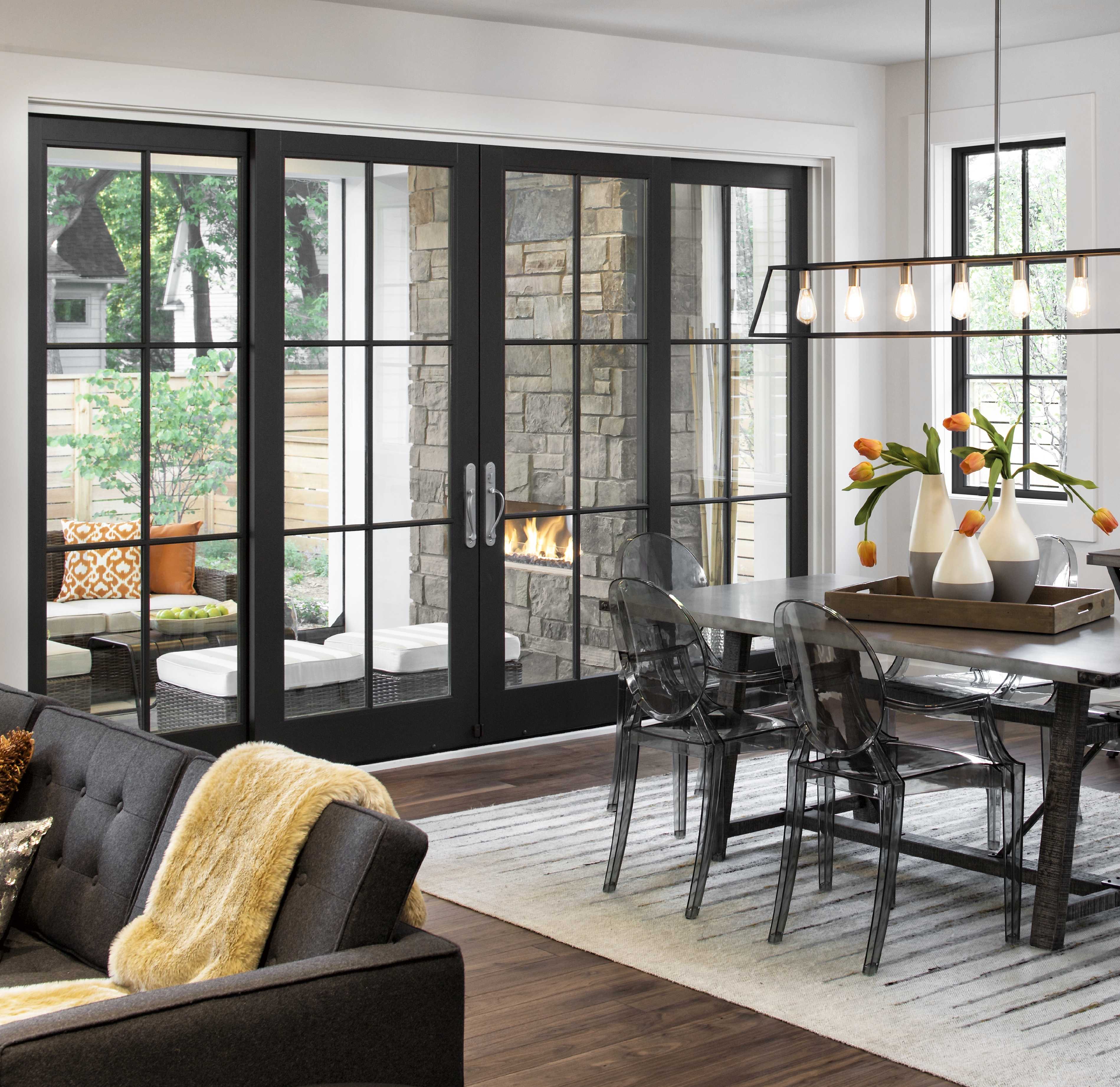 Sliding French Door Dining Room