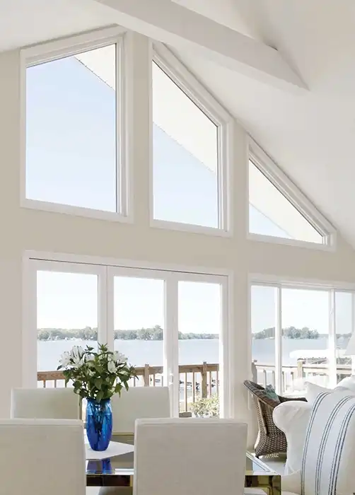 Polygon Windows and Glider Windows in Stone White interior finish