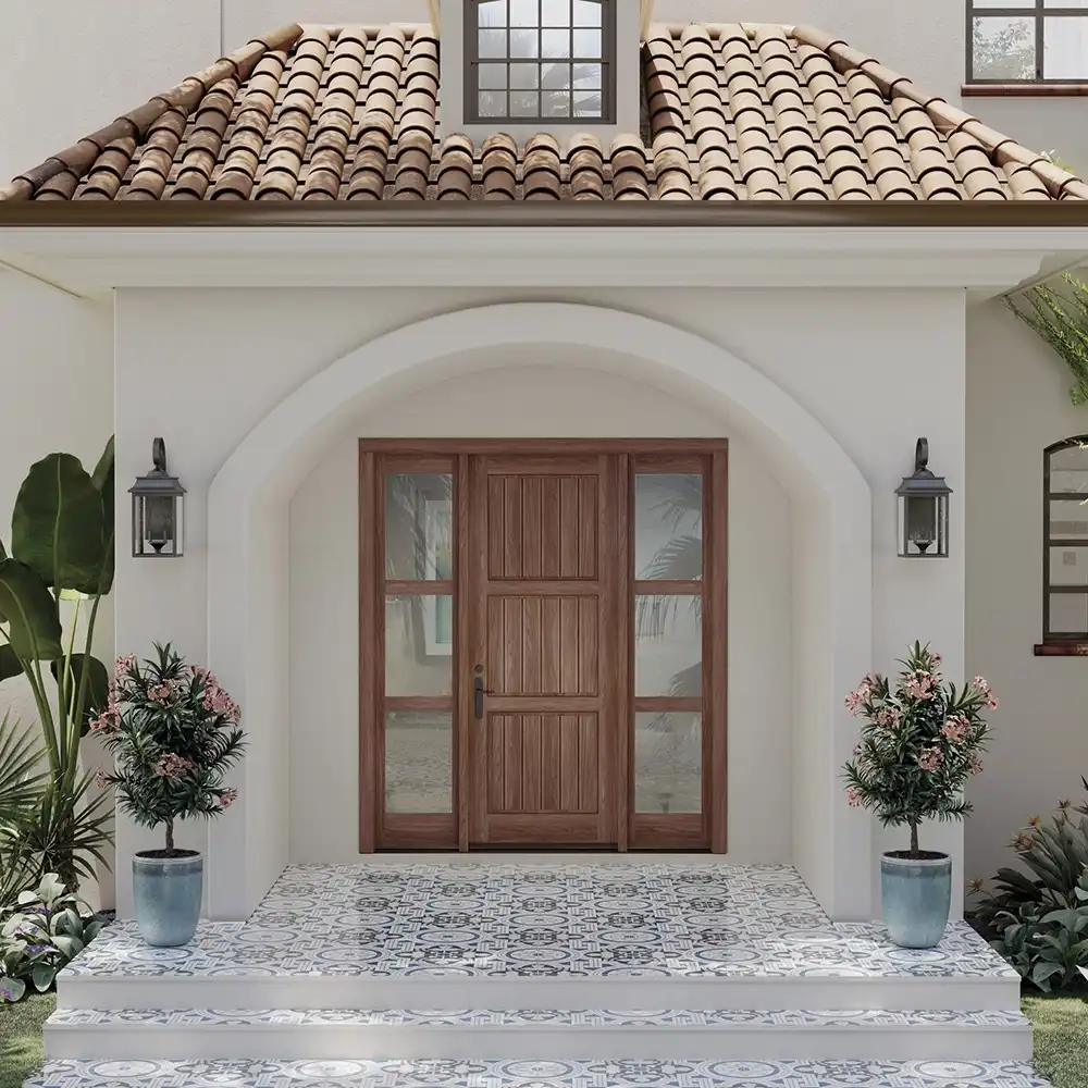 Mediterranean Front Door in Walnut