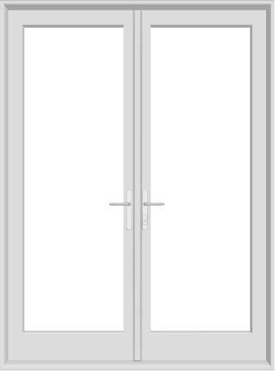 Exterior side of a Marvin Replacement Inswing French Door with a Stone White finish.