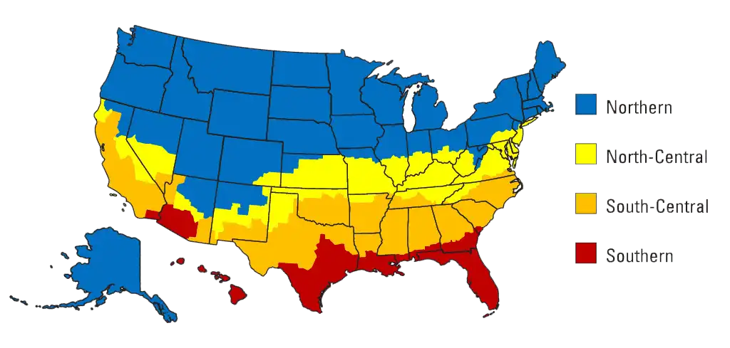 ENERGY STAR climate zone map
