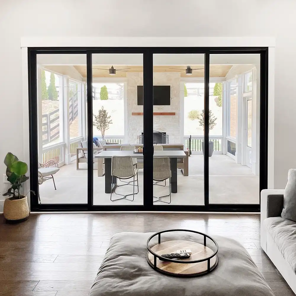 sliding patio door interior view