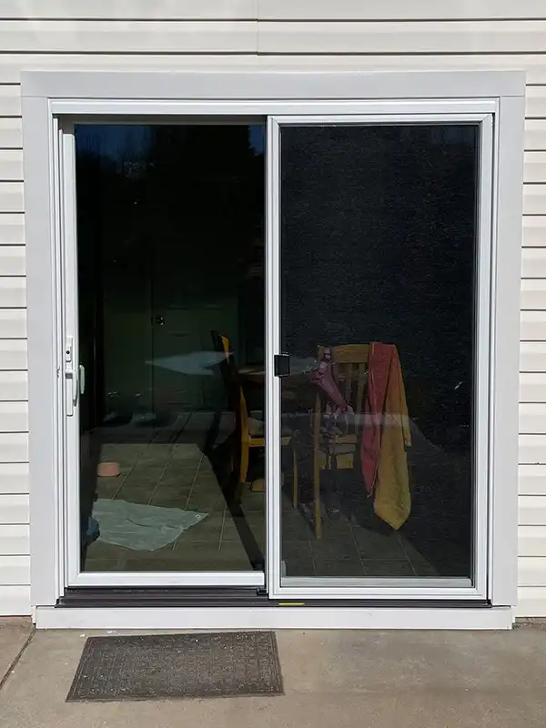 New two-panel Marvin Replacement sliding patio door.