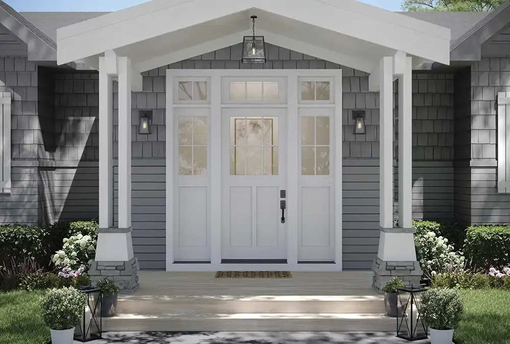 Craftsman Front Door in White