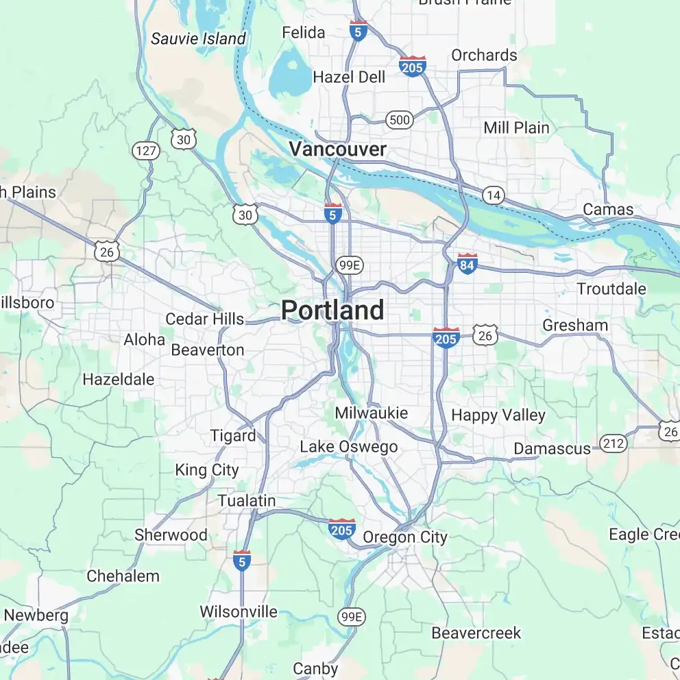 Map of Portland