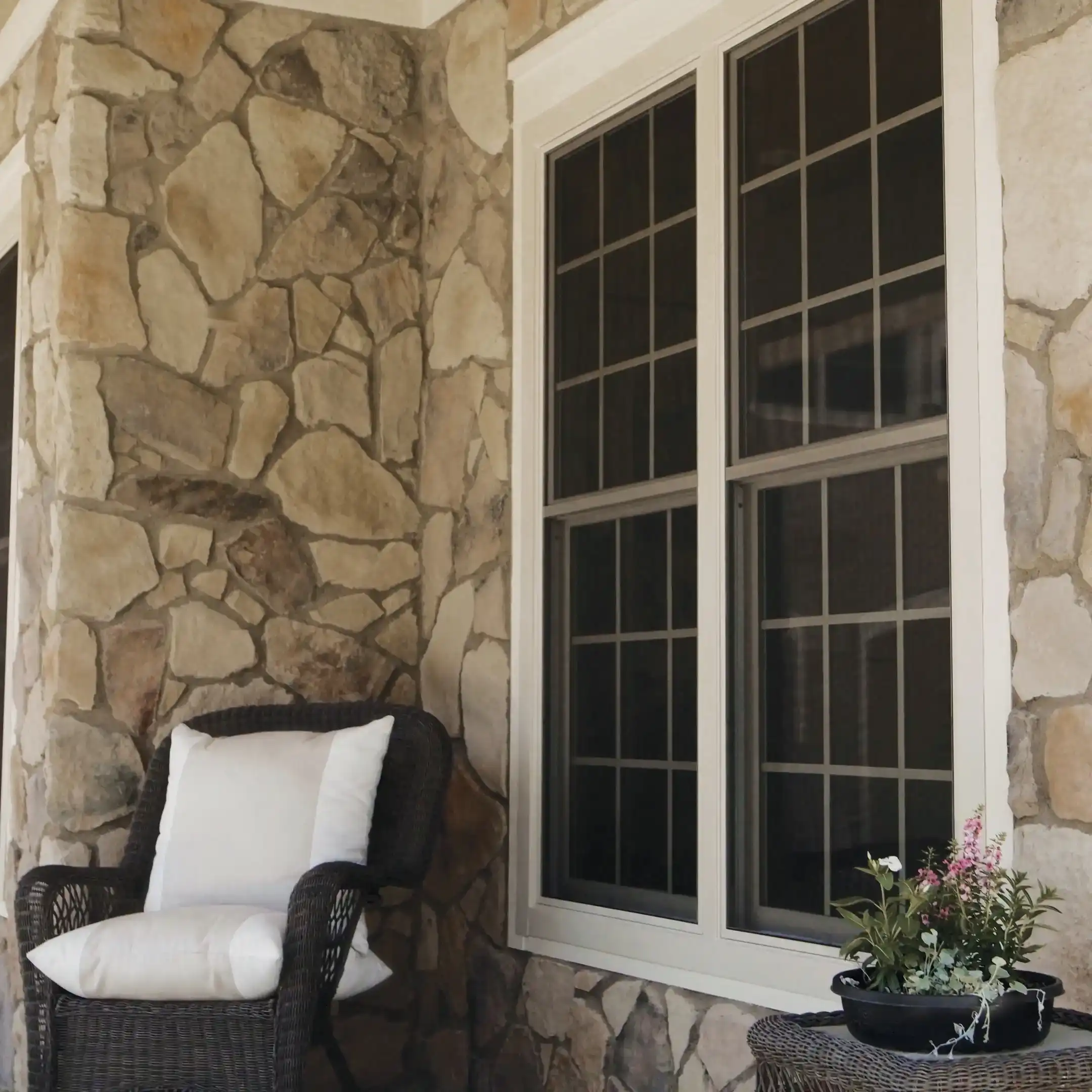 Exterior image of a home with Marvin Replacement Double Hung windows in Austin, Texas.