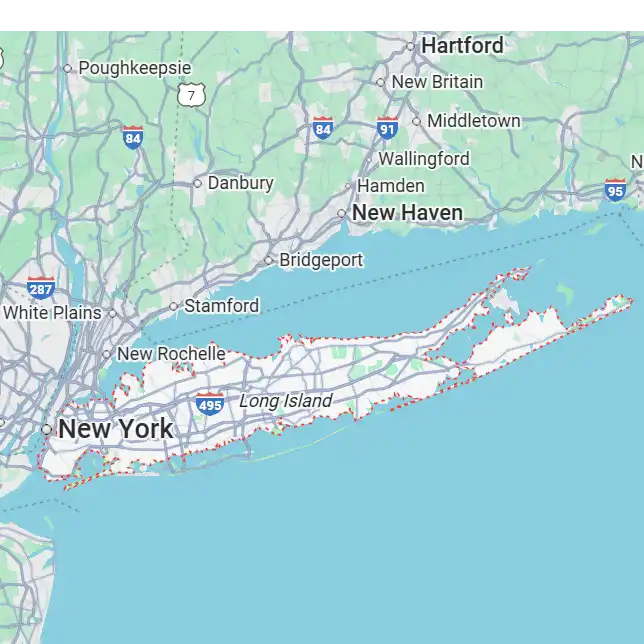 Map of Long Island, NY